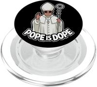 Pope Is Dope Cartoon Religious Humor For Christianity PopSockets PopGrip for MagSafe