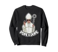 Pope Is Dope Cartoon Religious Humor For Christianity Sweatshirt