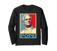 Pope Leo Campaign Red White Blue Retro Vintage Streetwear Long Sleeve T-Shirt