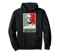 Pope Leo Campaign Red White Blue Retro Vintage Streetwear Pullover Hoodie