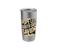 Pope Leo, South Side Savior, Funny Catholic Pope Chicago Stainless Steel Insulated Tumbler