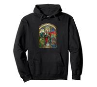Pope Leo XIV A Pope For The Americas Stained Glass Style Pullover Hoodie