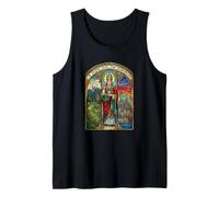 Pope Leo XIV A Pope for The Americas Stained Glass Style Tank Top