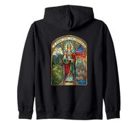 Pope Leo XIV A Pope For The Americas Stained Glass Style Zip Hoodie