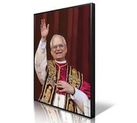 Pope Leo Xiv Canvas Wall Art, Catholic Religious Picture Poster,Pope Francis Waving Print Painting for Church Prayer Room, Christian Home Wall Decor 12x16in Unframed (Made In USA)