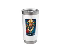Pope Leo XIV/Christian, Rome, Vatican, Stained Glass Stainless Steel Insulated Tumbler