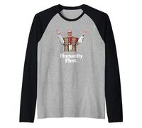 Pope Leo XIV Humanity First - MAGNIFICA HUMANITAS Raglan Baseball Tee