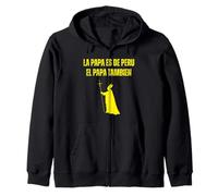 Pope Leo Xiv In Spanish Potato Is Peruvian The Pope As Well Zip Hoodie