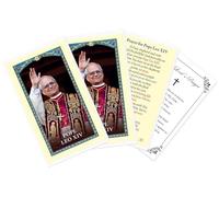 Pope Leo XIV Prayer Card - 3 Laminated Cards, Our Father Prayer Card - Pope Leo The 14th Card with Vibrant Holy Image, Prayer on Back - Set of 4 Items