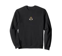 Pope Leo XIV roman number with thin Cross Jesus Christian Sweatshirt