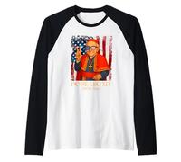 Pope Leo XIV Tee 4th of July America USA Flag Raglan Baseball Tee