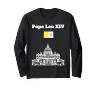 Pope Leo XIV Vatican City flag souvenir St Peters Basilica Long Sleeve T-Shirt