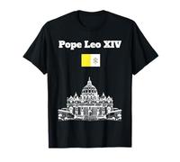 Pope Leo XIV Vatican City flag souvenir St Peters Basilica T-Shirt