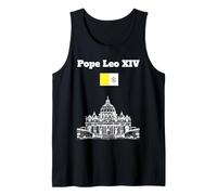 Pope Leo XIV Vatican City flag souvenir St Peters Basilica Tank Top