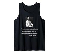 Pope Pius X Vintage Religious Quote Graphic for Catholic Tank Top