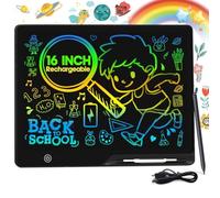 POPERFUN 16 Inch LCD Writing Tablet for kids, Colorfuls Doodle Board, Rechargeable Kids Drawing Pad Education and Learning Toys for Ages3 4 5 6 7 8 Christmas Birthdays Gifts for Girls Boys Adults