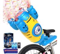 POPERFUN Bubble Gun for Kids, Automatic Rocket Bubble Machine, Handheld & Bicycle Use, Rechargeable Bubble Blower with Solution & LED Light, Summer Outdoor Toy, Gift for Boys Girls Age 3 4 5 6 7 8-12