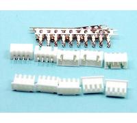 POPESQ® 5 pcs. x Socket with Plug with Crimpcontacts 2.54mm 4 way Straight KB254#A2320