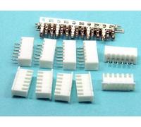 POPESQ® 5 pcs. x Socket with Plug with Crimpcontacts 2.54mm 6 way Straight KB254#A2322