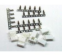 POPESQ® 5 pcs. x Socket with Plug with Crimpcontacts 2mm 4 way Straight KB20#A2127