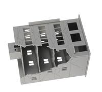 POPETPOP 1:144 Scale Ruined Building Model with Enhanced Realism and Easy Assembly, Plastic Architecture Construction for Railway Scenery and Hobby Projects Featuring Desolated and Ravaged