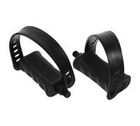POPETPOP 1 Pair Exercise Bike Pedals with Adjustable Straps for Indoor Stationary Bikes, Non-slip Pp Material Replacement Cycling Pedal Set for Gym and Home Workout