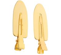 POPETPOP 1 Pair Hair Styling Clamps Metal Alloy Golden Multi-purpose Safe to Use Hairdressing Clips for Professional Hair Stylist and Traveling