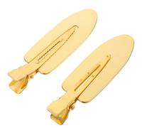 POPETPOP 1 Pair Practical Hairpins Hairdressing Clips Bang Clips Golden Alloy Lightweight Portable Hair Styling Clamps for Family and Professional Hair Stylists
