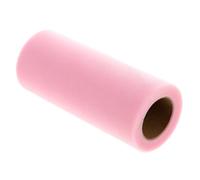 POPETPOP 1 Roll Pink Polyester Tulle Fabric Mesh Ribbon, Soft and Flexible Material, 6 Inches by 25 Yards, for Wedding Decoration, DIY Skirt, and Holiday Wrapping