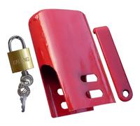POPETPOP 1 Set Water Faucet Lock Outdoor Garden Hose Tap Lock Faucet Locking Device Outdoor Faucet Lock Box Water Tap Lock Anti- Faucet Lock Winter Protective Case Metal Red
