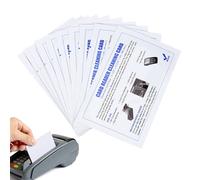 POPETPOP 10-pack Printer Cleaning Cards, Reusable Pos Terminal Cleaning Cards for Bank And Credit Machines