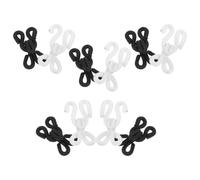 POPETPOP 10 Pairs Metal and Nylon Hooks and Eyes Sewing Fasteners, Effective Clothing Eyes Closure for Bracelets and Pants, Not Easy to Rust, for DIY Sewing Projects