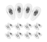 POPETPOP 10 Pairs Soft Silicone and Copper Glasses Replacement Nose Pads with Air Chamber Design Universal Fit Nose Support for Spectacles and Eyeglasses Prevents Deformation and Provides