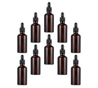 POPETPOP 10 Pcs 5ml Leak-proof Glass Dropper Bottles for Essential Oil Dispenser with Convenient Operation and High-end Appearance, for Travel and Personal Care