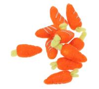 POPETPOP 10 Pcs Wool Felt Carrot Charms for DIY Hairpin Accessories and Decoration, Safe Material with Decorative Effect, for Brooch Crafting and Needle Felting Projects