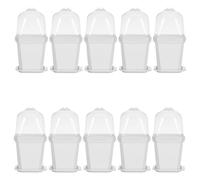 POPETPOP 10 Sets Small Succulent Nursery Pots with Breathable Lid and Drainage Holes, PC and Abs Material Flower Pots for Gardening Projects and Office Desks, Creative Plant Containers