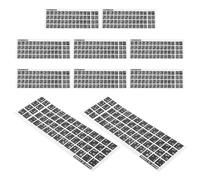POPETPOP 10 Sheets Arabic Keyboard Stickers Black Base White Letters Glossy Laptop Keyboard Labels Replacement Stickers Universal Fit for Desktop and Notebook Use