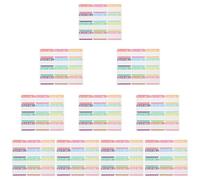 POPETPOP 10 Sheets Name Tag Stickers Self-Adhesive Vinyl Adhesive Assorted Colour Writable Labels for Stationery Classification Plan Convenient Storage 120pcs