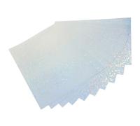 POPETPOP 10 Sheets Printable Sticker Label Printer Paper A4 210x297mm Tear-Resistant PVC Paper Waterproof Self-Adhesive for Inkjet and Laser Printers DIY Craft and Office Use