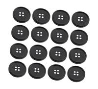 POPETPOP 100 Pcs Black Resin Four Hole Round Buttons 20mm for DIY Sewing, Costume Tool, Craft and Tailoring Accessories