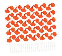 POPETPOP 100 Pcs Chicken Peepers Anti Pecking Eyeglasses for Chickens Poultry Spectacles Red Color Suitable for Backyard Farming