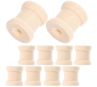 POPETPOP 100 Pcs Vintage Unfinished Wooden Thread Spools, 15x13mm Craft Bobbins for DIY Weaving, Sewing, Cord Crafting - Natural Wood Color, Hourglass Shape for Hand Sewing and Art Projects