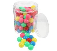POPETPOP 100pcs 20mm Game Replacement Marbles Balls, Colored Hollow Counting Balls for Chinese Checkers Board Game Rainbow Bead Color Sorting Toy Marble