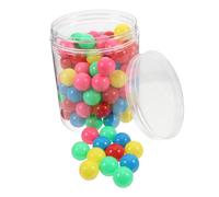 POPETPOP 100pcs Colorful Hollow 20mm Plastic Counting Marbles for Math Probability Games and Marble Runs, Boys and Girls Educational Balls for Chinese Checkers and Board Games