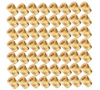 POPETPOP 100Pcs Copper Alloy Threaded Nut Embedment Inserts with Knurled Pattern Heat Resistant for 3D Printing and DIY Hardware Projects