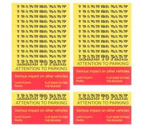 POPETPOP 100pcs Funny Parking Violation Cards with Amusing Graphics for Private and Commercial Use No Parking Stickers Temporary Warning Cards in Community Areas