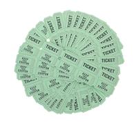 POPETPOP 100pcs Green Raffle Tickets Lottery Tickets for Weddings Carnivals Parties Events with Consecutive Numbers for Fun Drawings and Fundraisers