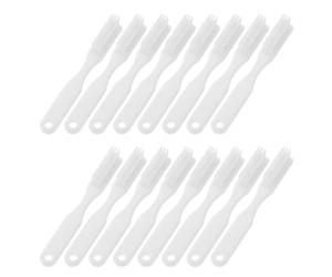 POPETPOP 100pcs Institutional Jail Toothbrush with Short Handle and Non-Slip Thumb Grip, Plastic Manual Toothbrush Featuring Deep Cleaning Soft Bristles and Compact Design for Oral Care