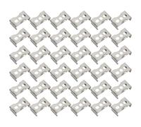 POPETPOP 100pcs Iron Light Tube Clip Holder Brackets for T5 Fluorescent and LED Tubes Silver Metal Clamps with High Strength to Prevent LED Bulbs from Sagging