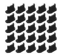 POPETPOP 100pcs Micro USB Silicone Dust Plug Black Soft Sweat Proof Dust Port Protector with Precise Fit for Smartphones and Tablets Travel Friendly Multi-device Compatible